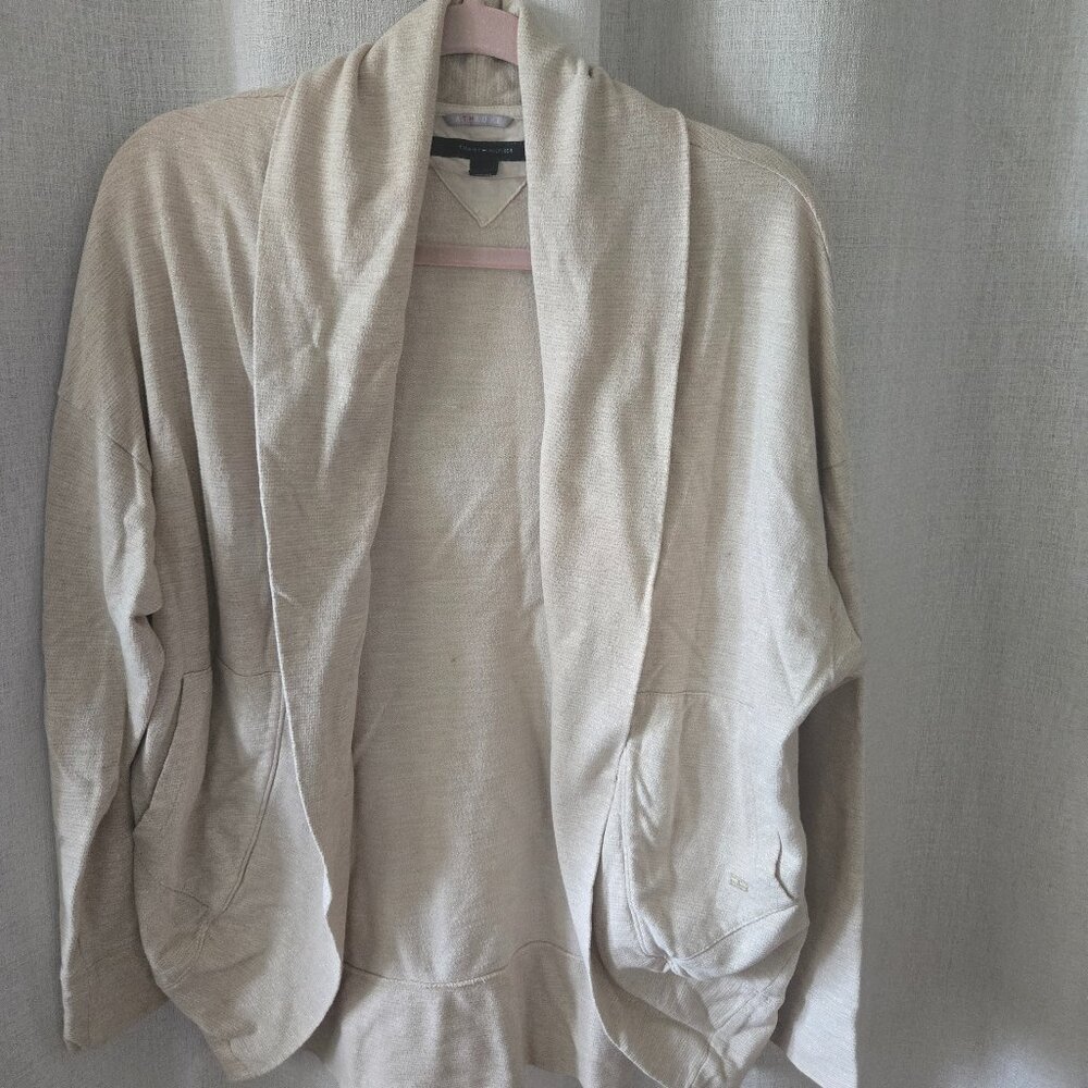 ✨ Cream Cotton Jacket with Sparkly Gold Flecks – Lightweight & Cozy
